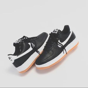 Black and white leather Air Force 1’s!!!